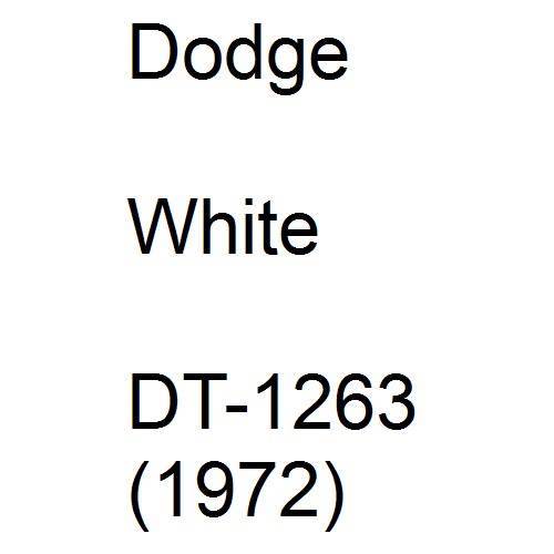 Dodge, White, DT-1263 (1972).